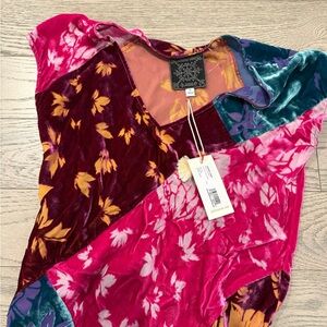 Johnny Was Multicolor Velvet Dress